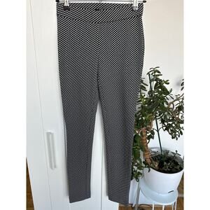 Theory Women's Black White Geo Adbelle K Claymont Skinny Pants, Size Small, EUC